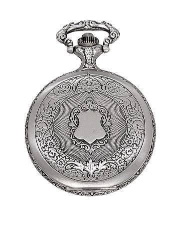 Taschenuhr Edelstahl Antik-Look \-Wappen\- Ziffernblatt wei� von Eichm�ller (*EM*TU*) - Produktbild 