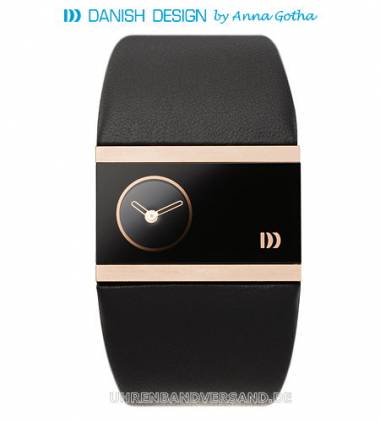 Damenuhr modisch Edelstahl ros�gold Lederband by Anna Gotha Danish Design (*DD*DU*) - Bild vergr��ern 