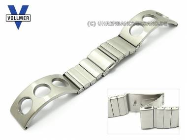 Metallarmband Edelstahl 20mm massiv SES Halbspangenband satiniert Rallye-Optik von Vollmer - Bild vergr��ern 