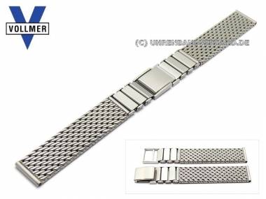 Uhrenarmband Edelstahl 16mm Milanaise mittelschweres Geflecht matt Klappverschlu� von Vollmer - Bild vergr��ern 