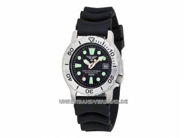 Taucheruhr Edelstahl 500m wasserdicht mit Kautschukband von Army Watch by Eichm�ller (*EM*HU*) - Bild vergr��ern 