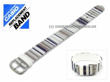 CASIO-Uhrenarmband 20mm blau-lila-grau-wei� Textil BABY-G Durchzugsband (10186282) f�r BG-187BD-8V - Bild vergr��ern 