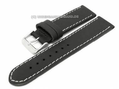 Uhrenarmband -Chrono XL- 22mm schwarz Kalbleder glatt von Birkenstock (Schlie�enansto� 20 mm) - Bild vergr��ern 