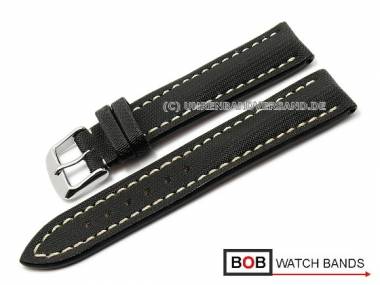 Uhrenarmband 22mm schwarz Marino Nytech f�r Breitling von BOB (Schlie�enansto� 20 mm) - Bild vergr��ern 