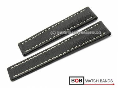 Uhrenarmband 22mm schwarz Marino Nytech f�r Breitling Faltschlie�e von BOB (Schlie�enansto� 20 mm) - Bild vergr��ern 
