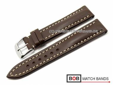 Uhrenarmband 22mm dunkelbraun Marino Sattelleder f�r Breitling von BOB (Schlie�enansto� 20 mm) - Bild vergr��ern 