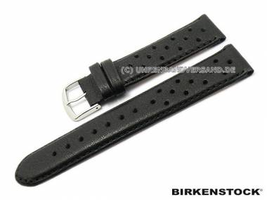 Uhrenarmband -Rallye- 22mm schwarz Kalbleder fein genarbt von Birkenstock (Schlie�enansto� 20 mm) - Bild vergr��ern 