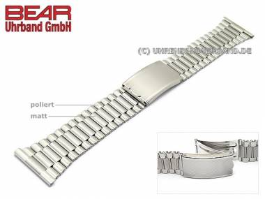Edelstahl-Uhrband 22mm elegant teilweise poliert von BEAR - Bild vergr��ern 