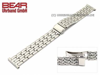 Edelstahl-Uhrband 20mm poliert elegantes Design von BEAR - Bild vergr��ern 