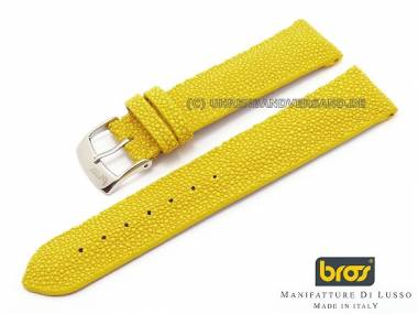 Uhrenarmband Bros -Leonardo Da Vinci- 20mm echt Perlrochen gelb - Bild vergr��ern 