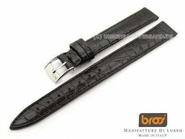 Uhrenarmband Bros -Crocograin- 13mm schwarz - Bild vergr��ern 