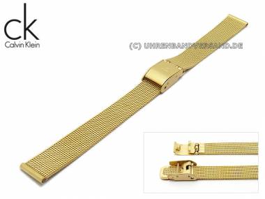 Uhrenarmband CALVIN KLEIN 12mm Milanaise goldfarben matt f�r K3431, K3432  - Bild vergr��ern 