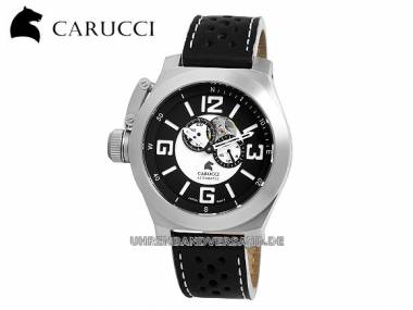 Automatik-Herrenuhr -Torre del Greco- Edelstahl Ziffernblatt schwarz von Carucci (*CI*HU*) - Bild vergr��ern 