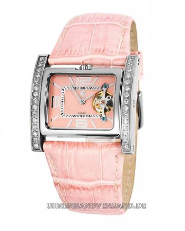 1a Angebot: Damenuhr -Alessandria- Edelstahl Ziffernblatt rosa mit Handaufzug von Carucci (*CI*DU*) - Bild vergr��ern 