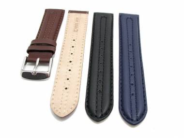 10er-Set Uhrenarmb�nder CHRONO 18 - 20mm schwarz, dunkelbraun oder dunkelblau Doppelwulst - Bild vergr��ern 