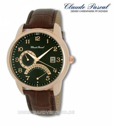 1a Angebot: Herrenuhr klassisch Edelstahl ros�gold Ziffernblatt schwarz von Claude Pascal (*CL*HU*) - Bild vergr��ern 