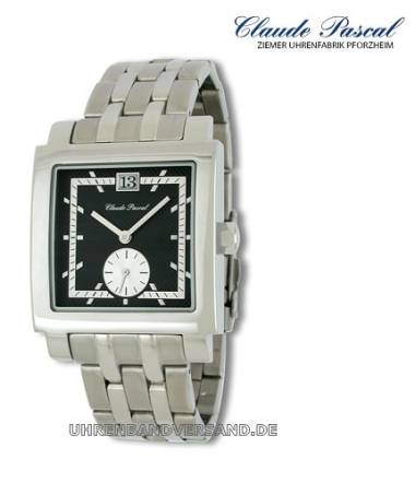 1a Angebot: Herrenuhr Edelstahl Ziffernblatt schwarz von Claude Pascal (*CL*HU*) - Bild vergr��ern 