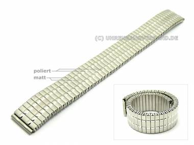 Uhrenarmband Edelstahl 12mm Zugband teilweise poliert - Bild vergr��ern 