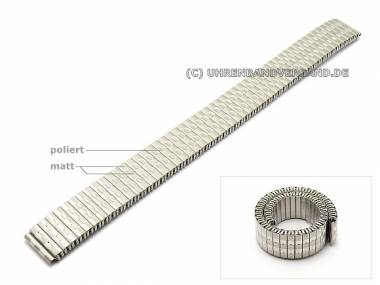 Uhrenarmband Edelstahl 12mm Zugband teilweise poliert - Bild vergr��ern 