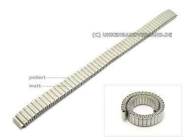 Uhrenarmband Edelstahl 08mm Zugband teilweise poliert - Bild vergr��ern 
