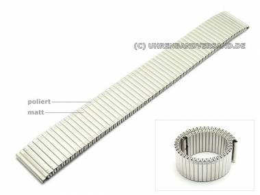 Uhrenarmband Edelstahl 20mm Zugband teilweise poliert - Bild vergr��ern 