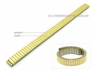 Uhrenarmband Edelstahl 08mm Zugband teilweise poliert goldfarben - Bild vergr��ern 