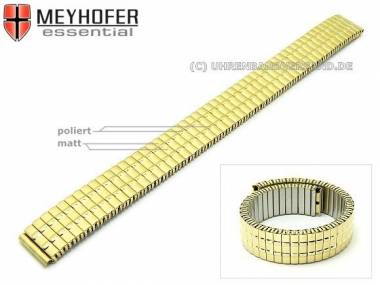 Uhrenarmband Edelstahl 12mm Zugband teilweise poliert goldfarben - Bild vergr��ern 
