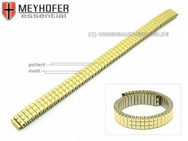 Uhrenarmband Edelstahl 08mm Zugband teilweise poliert goldfarben - Bild vergr��ern 