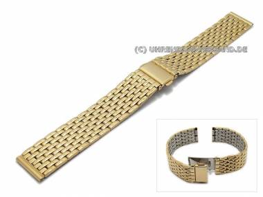 Uhrenarmband Edelstahl 18mm vergoldet hochglanzpoliert - Bild vergr��ern 