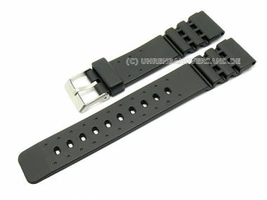 Uhrenarmband 18mm schwarz Synthetik glatt (Schlie�enansto� 19 mm) - Bild vergr��ern 