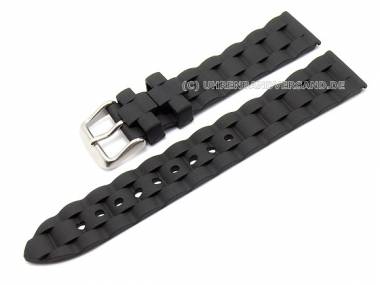 Uhrenarmband 20mm schwarz Synthetik mit Struktur (Schlie�enansto� 18 mm) - Bild vergr��ern 