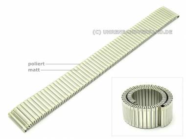 Uhrenarmband Edelstahl 20mm Zugband teilweise poliert - Bild vergr��ern 