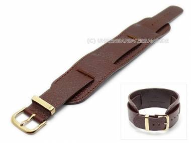 Uhrenarmband 18mm rotbraun genarbt mit Lederunterlage von CONDOR (Schlie�enansto� 18 mm) - Bild vergr��ern 