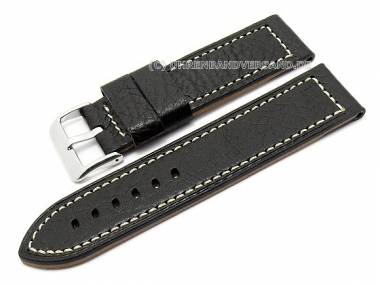 Uhrenarmband 24mm schwarz Kamel-Narbung von CONDOR (Schlie�enansto� 24 mm) - Bild vergr��ern 