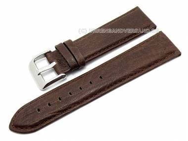 Uhrenarmband 24mm dunkelbraun echt Leder genarbt abgen�ht von CONDOR (Schlie�enansto� 22 mm) - Bild vergr��ern 