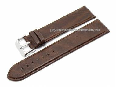 Uhrenarmband XL superlang 26mm dunkelbraun echt Leder abgen�ht von CONDOR (Schlie�enansto� 24 mm) - Bild vergr��ern 