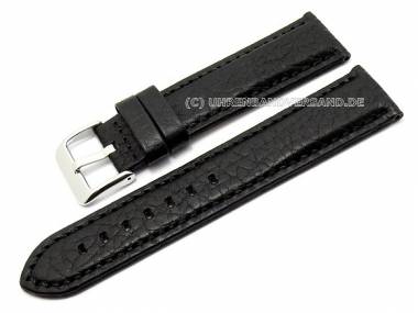 Uhrenarmband 26mm schwarz Kamel-Narbung gepolstert abgen�ht von CONDOR (Schlie�enansto� 24 mm) - Bild vergr��ern 