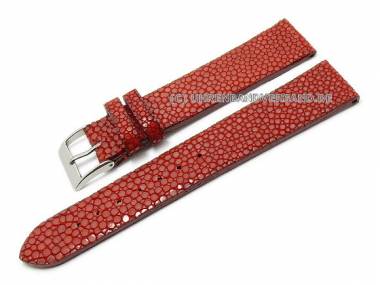 Uhrenarmband 18mm rot echt Perlrochen von CONDOR (Schlie�enansto� 16 mm) - Bild vergr��ern 