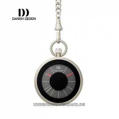Modische Taschenuhr Edelstahl Ziffernblatt grau von Danish Design (*DD*TU*) - Bild vergr��ern 