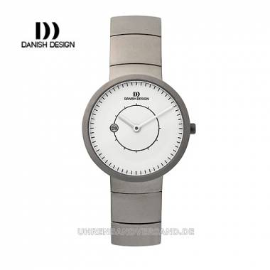 Klassische Damenuhr Titan matt Ziffernblatt wei� von Danish Design (*DD*DU*) - Bild vergr��ern 