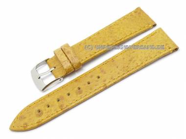 Uhrenarmband 22mm senfbraun echt Froschleder genarbt (Schlie�enansto� 20 mm) - Bild vergr��ern 