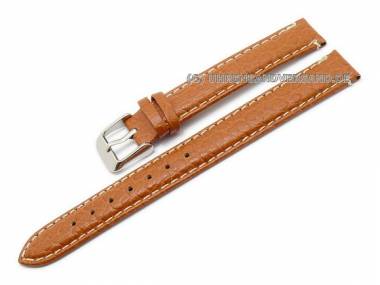 Uhrenarmband XL 12mm hellbraun B�ffelleder genarbt (Schlie�enansto� 12 mm) - Bild vergr��ern 