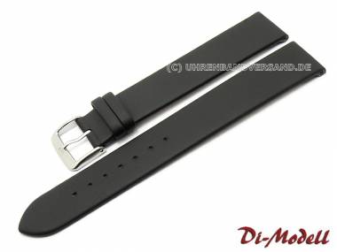 Uhrenarmband 16mm XL schwarz Di-Modell -Nappa waterproof- glatt (Schlie�enansto� 15 mm) - Bild vergr��ern 