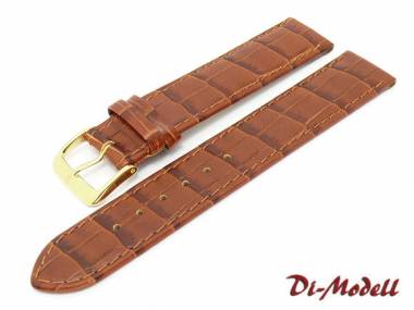 Uhrenarmband 22mm braun Di-Modell -Bali- Alligator-Pr�gung abgen�ht - Bild vergr��ern 
