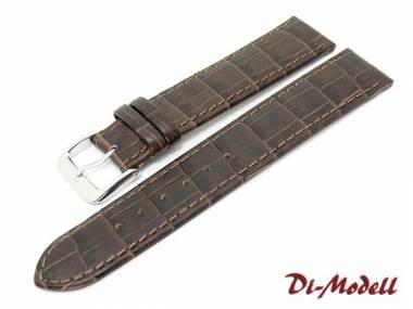 Uhrenarmband XS 16mm dunkelbraun Di-Modell -Bali- Alligator-Pr�gung abgen�ht (Schlie�enansto� 14 mm) - Bild vergr��ern 