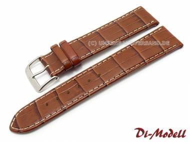 Uhrenarmband 16mm hellbraun Di-Modell -Bali KN- Alligator-Pr�gung (Schlie�enansto� 15 mm) - Bild vergr��ern 
