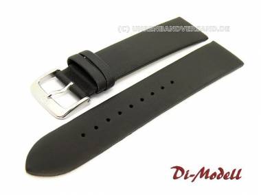 Uhrenarmband 18mm schwarz Di-Modell -Media- Textil-Look glatt ohne Naht - Bild vergr��ern 