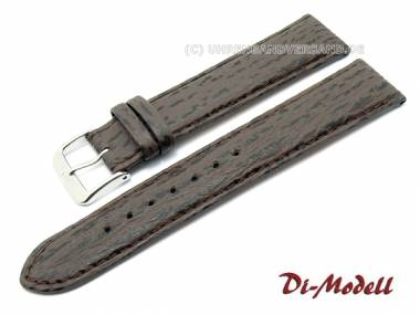 Uhrenarmband 18mm dunkelbraun Di-Modell echt -Haifisch Waterproof- (Schlie�enansto� 16 mm) - Bild vergr��ern 