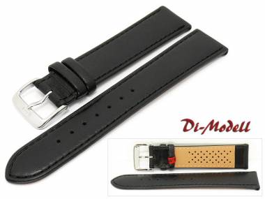 Uhrenarmband 18mm schwarz Di-Modell -Kalb waterproof- glatt abgen�ht (Schlie�enansto� 16 mm) - Bild vergr��ern 