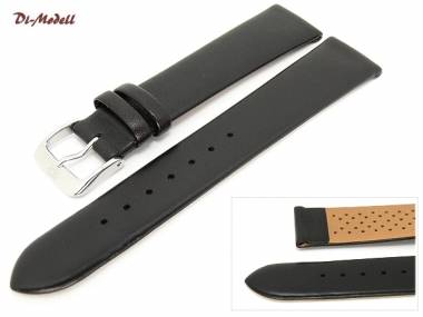 Uhrenarmband 20mm schwarz Di-Modell -Kalb Classik- waterproof glatt ohne Naht - Bild vergr��ern 